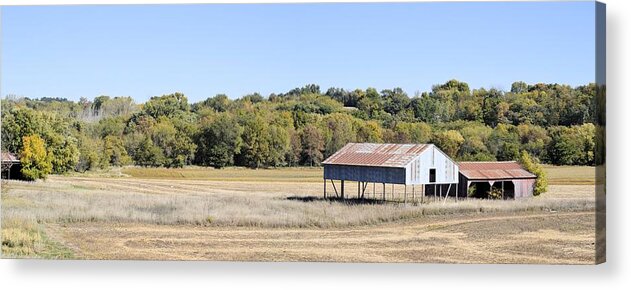 Blue Acrylic Print featuring the photograph Abandoned Farm #1 by Bonfire Photography
