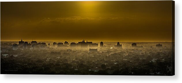 Downtown Acrylic Print featuring the photograph After the Storm - Miami by Frank Mari