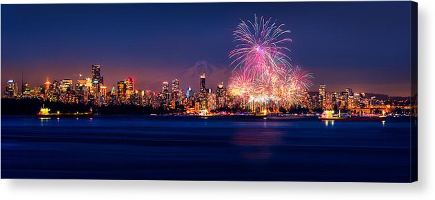 Vancouver Acrylic Print featuring the photograph Celebration Of Light 2014 - Day 2 - France by Alexis Birkill