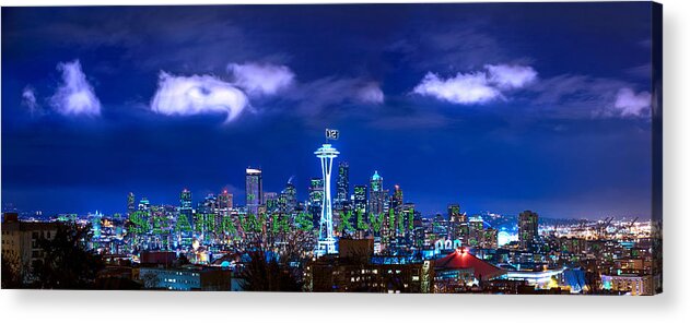 Superbowl Acrylic Print featuring the photograph Seahawks XLVIII by Lori Grimmett