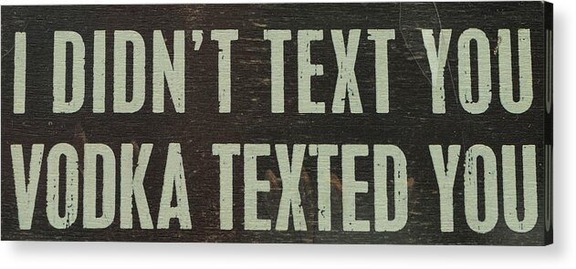 Text Acrylic Print featuring the photograph Texting by Brigitte Mueller