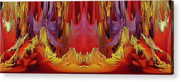 Abstract Acrylic Print featuring the digital art The Bouquet Unleashed 76 by Tim Allen