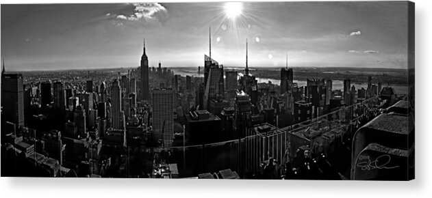 Black And White Acrylic Print featuring the photograph Midtown South BW by S Paul Sahm