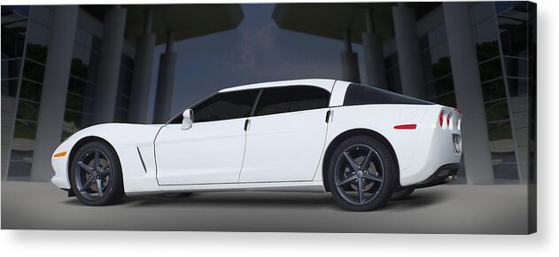 Chevy Acrylic Print featuring the photograph The Corvette Touring Car by Mike McGlothlen