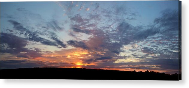 Sunset Acrylic Print featuring the photograph Panoramic Hill Country Sunset 6 by Paul Huchton