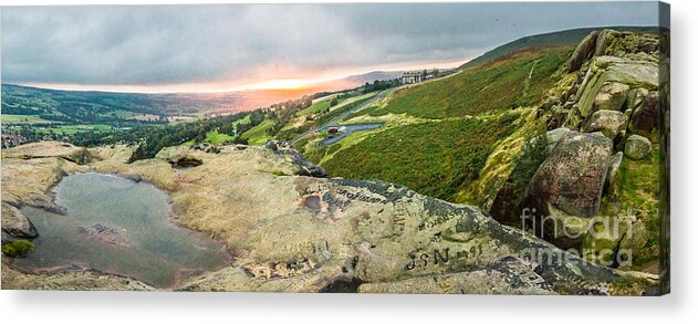 Airedale Acrylic Print featuring the photograph Sunrise in Ilkley #1 by Mariusz Talarek