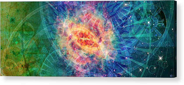 Carina Nebula Acrylic Print featuring the digital art 11th Hour by Kenneth Armand Johnson