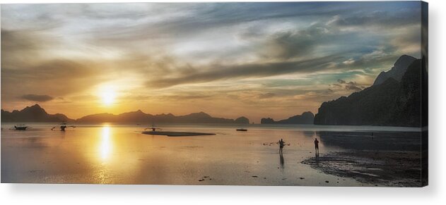 Asia Acrylic Print featuring the photograph Walking in the Sun by John Swartz