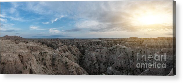 White River Valley Overlook Acrylic Print featuring the photograph White River Valley Overlook Panorama by Michael Ver Sprill