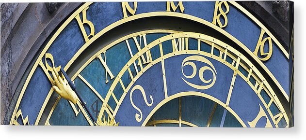 Architecture Acrylic Print featuring the photograph Astronomical clock in Prague #4 by Vivida Photo PC