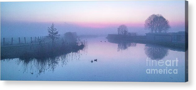 Hooge Boezem Acrylic Print featuring the photograph Dawn in Holland-1 by Casper Cammeraat