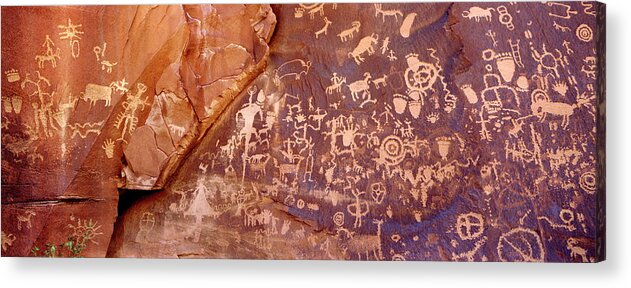 Art Acrylic Print featuring the photograph Newspaper Rock Petroglyphs, Utah by Rob Atkins