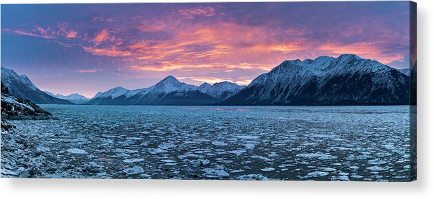 Alaska Acrylic Print featuring the photograph Winter on the Turnagain Arm by Scott Slone