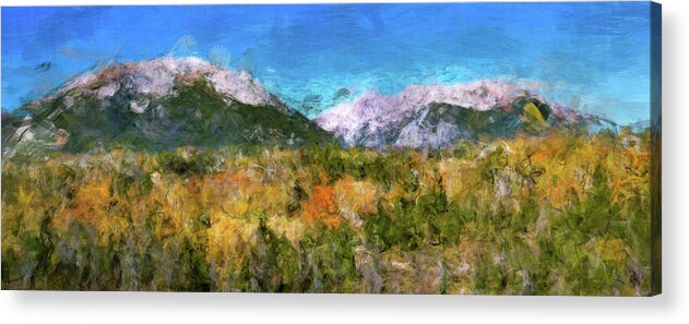Colorado Rocky Mountains Acrylic Print featuring the digital art Colorado Rocky Mountains in the Fall by SnapHappy Photos