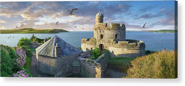 Falmouth Acrylic Print featuring the photograph Photo of  St Mawes Castle, Cornwall, England by Paul E Williams