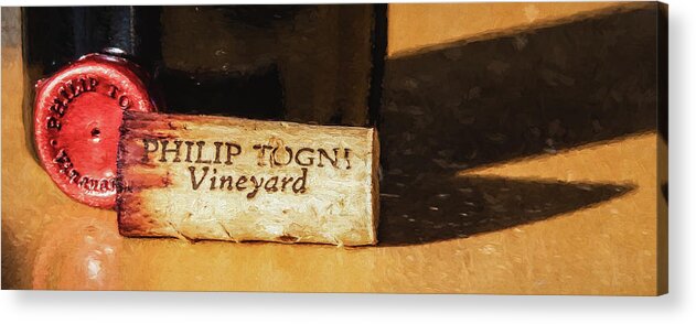 Cabernet Sauvignon Acrylic Print featuring the photograph Togni Wine 10 by David Letts
