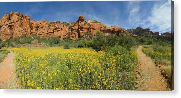 Red Rocks Acrylic Print featuring the photograph Palatki Indian Ruins #1 by Bob Coates