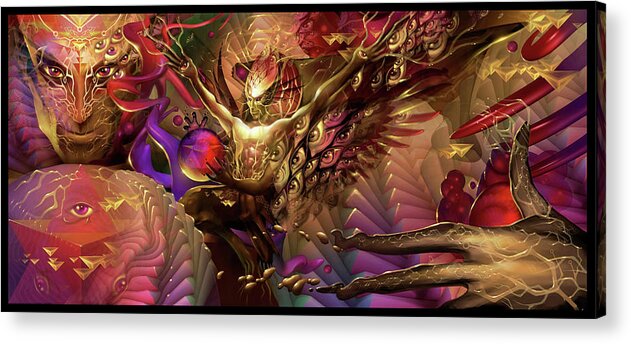 Shaper Acrylic Print featuring the digital art Shaper of the Merkaba by George Atherton