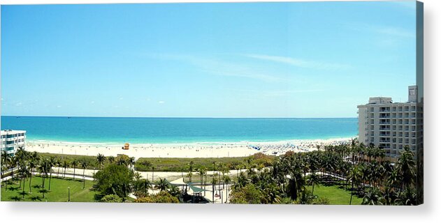 South Beach Acrylic Print featuring the photograph 3rd And Ocean by Culture Cruxxx