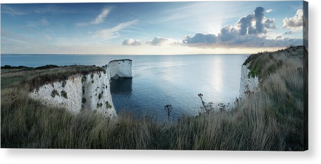 Scenics Acrylic Print featuring the photograph Chalk Cliffs And Sea Stacks by James Osmond