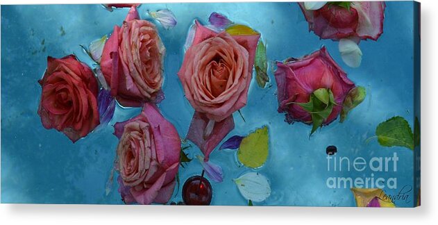 Coffee Beans Acrylic Print featuring the photograph Coffee Bean and Roses by Leandria Goodman