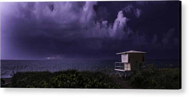 Lightning Acrylic Print featuring the photograph Distant Lightning by Christopher Perez