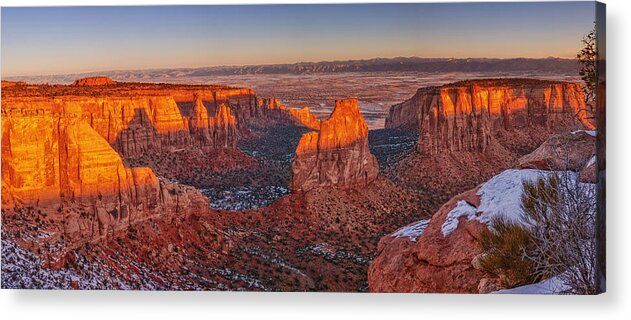 Panoramic Prints Acrylic Print featuring the photograph Grand View Sunrise by Darren White