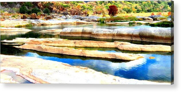 Perdernales State Park Acrylic Print featuring the photograph River Paradise by David Norman