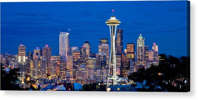 Skyline Acrylic Print featuring the photograph Seattle's Beautiful Skyline by Matthew Bamberg