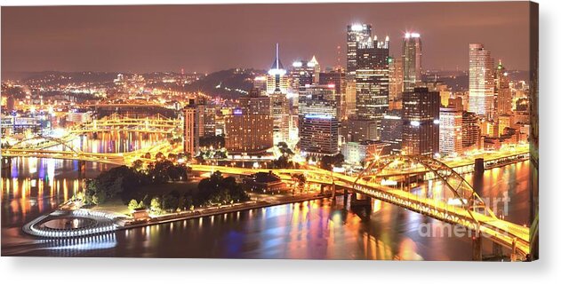 Pittsburgh Acrylic Print featuring the photograph The Point To Ft. Pitt by Adam Jewell
