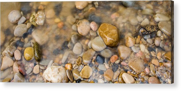 Landscape Acrylic Print featuring the photograph Virgin River Pebbles by Adam Pender