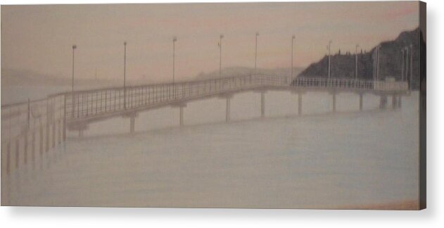 Marina Acrylic Print featuring the drawing Des Moines Marina 1 of 3 by Kip Vidrine