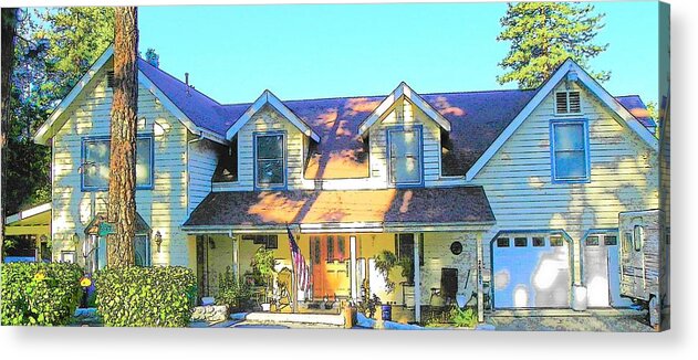  Acrylic Print featuring the photograph Idyllwild - Houses on the Hill #19 by Lisa Dunn