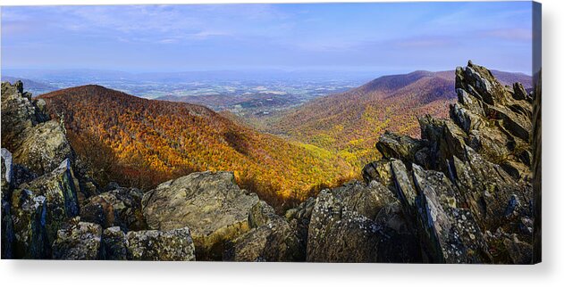 Beauty In Nature Acrylic Print featuring the photograph Autumn View by Oscar Gutierrez