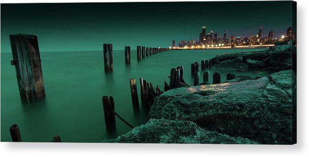 Chicago Acrylic Print featuring the photograph Chilly Chicago by Dillon Kalkhurst