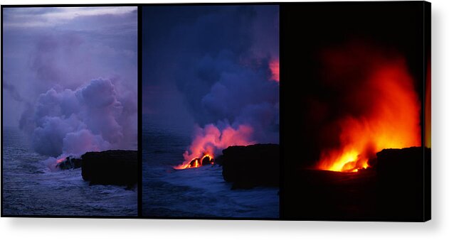 Lava Acrylic Print featuring the photograph Pele's breath series by Gary Cloud