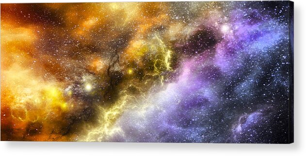 Abstract Acrylic Print featuring the digital art Space005 by Svetlana Sewell