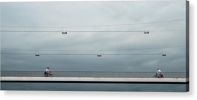 Bridge Acrylic Print featuring the photograph The 'one Second' Encounter... by Gilbert Claes