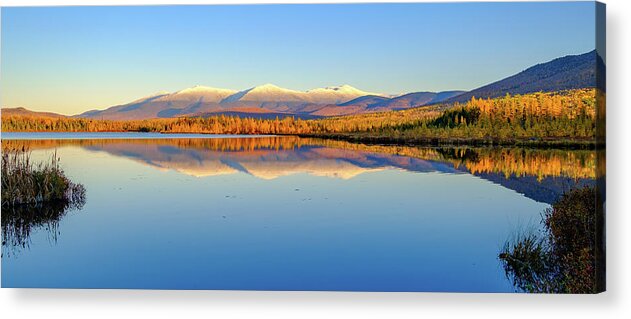New Hampshire Acrylic Print featuring the photograph First Snow On the Presidential Range 2 by Jeff Sinon