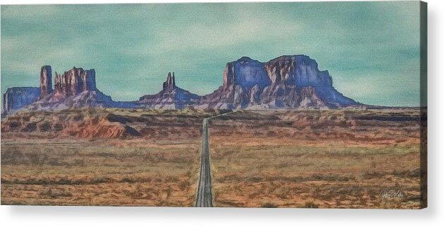 Arizona Acrylic Print featuring the painting The View by Jeffrey Kolker