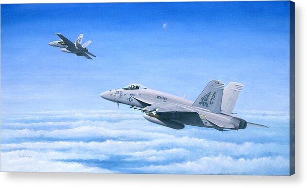 Aviation Art Acrylic Print featuring the painting The Dogs of War by Pete Wenman