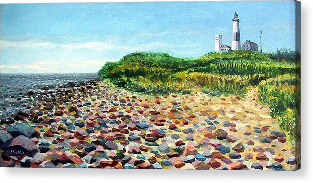Montauk Point Acrylic Print featuring the painting Jellybean Beach #1 by Ralph Papa