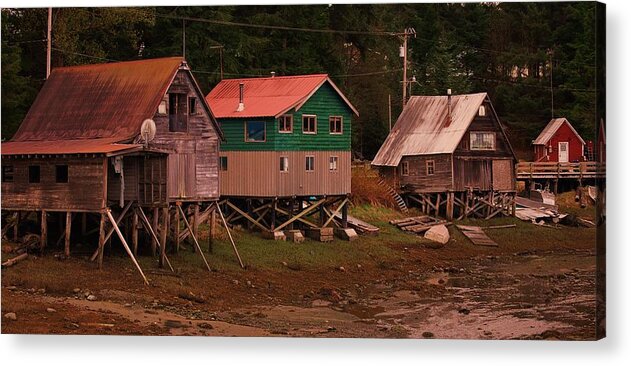 Alaska Acrylic Print featuring the photograph Satellite Village by Helen Carson