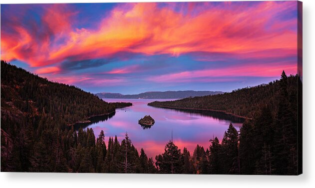 Emerald Bay Acrylic Print featuring the photograph Emerald Bay Explode by Brad Scott