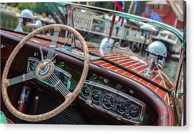 H2omark Acrylic Print featuring the photograph Vintage Chris Craft by Steven Lapkin