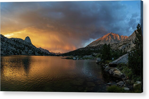Sierra Acrylic Print featuring the photograph Sunset stormlight by Martin Gollery
