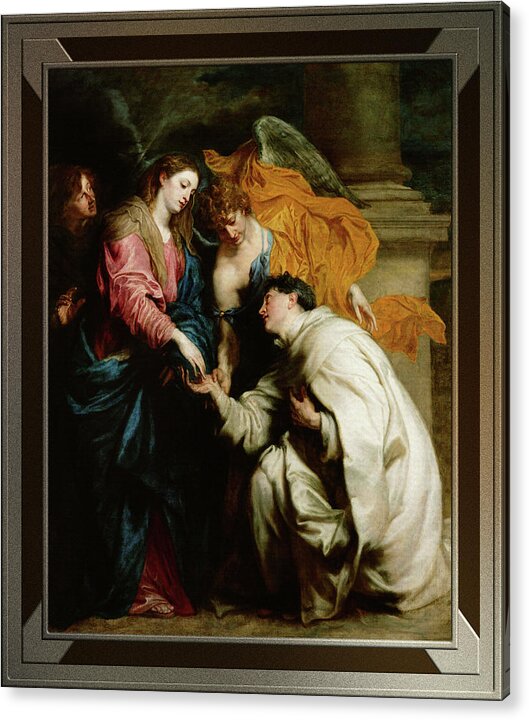 Blessed Joseph Hermann Acrylic Print featuring the painting Blessed Joseph Hermann by Anthony van Dyck by Rolando Burbon