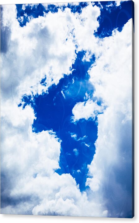 North Cascades Acrylic Print featuring the painting Angel in the Sky by Omaste Witkowski