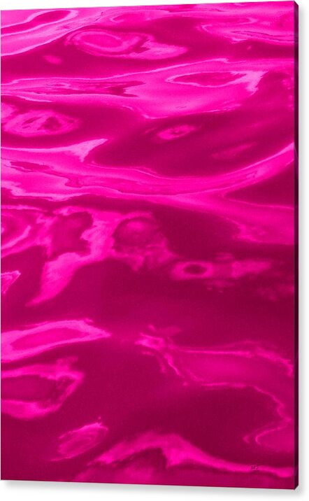 Multi Panel Acrylic Print featuring the photograph Colored Wave Maroon Panel Three by Stephen Jorgensen