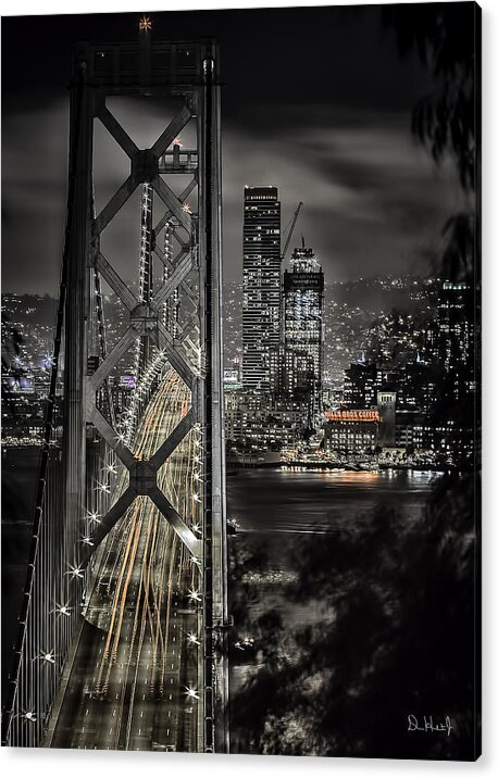 Bay Bridge Acrylic Print featuring the photograph Bay Bridge by Don Hoekwater Photography